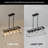 5 - Light Kitchen Island Linear Pendant with Wood Accents-947840066