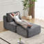 Canapé modulaire en mousse à mémoire de forme moderne, méridienne simple pour le salon, canapé modulaire Cloud pour animaux de compagnie, tissu en velours côtelé, repose-pieds mobile, aucun assemblage requis-1381129877