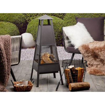 Maki Square Steel Charcoal Smokeless Fire Pit