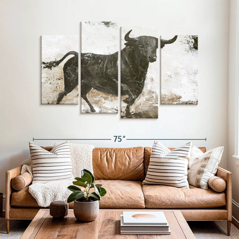 Brampt Black Bull, 42" H x 68" W