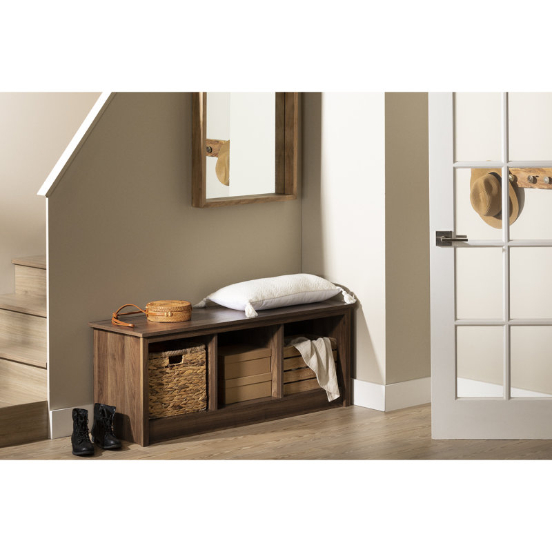 Banc de rangement Toza, Marron foncé
