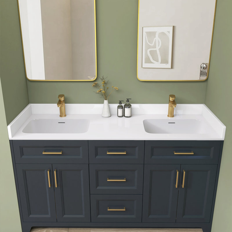 Meuble-lavabo pour comptoir de salle de bain 60 po x l 3,5 po