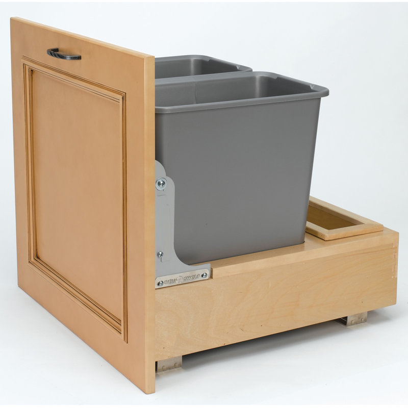 Rev-A-Shelf Double Pullout Trash Cans with Soft-Close and Soft-Open 