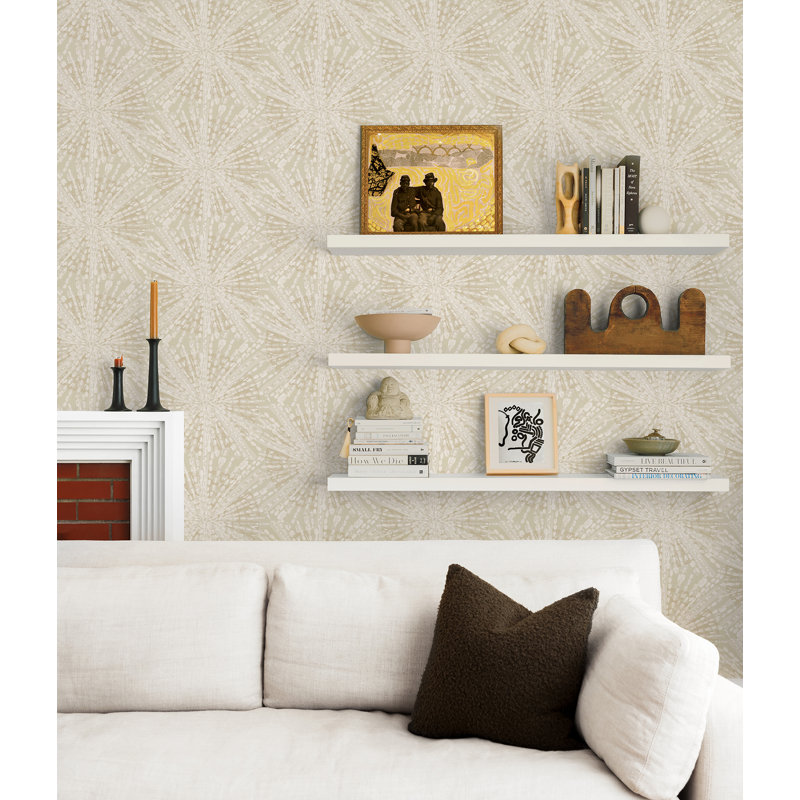 Navy Sunburst Peel & Stick Wallpaper, Neutral