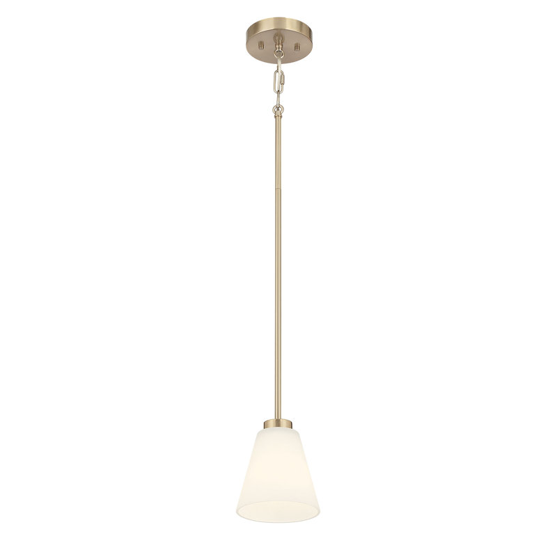 Mini-luminaire suspendu 1 lumière 5,75 po Strayhan, Or moderne