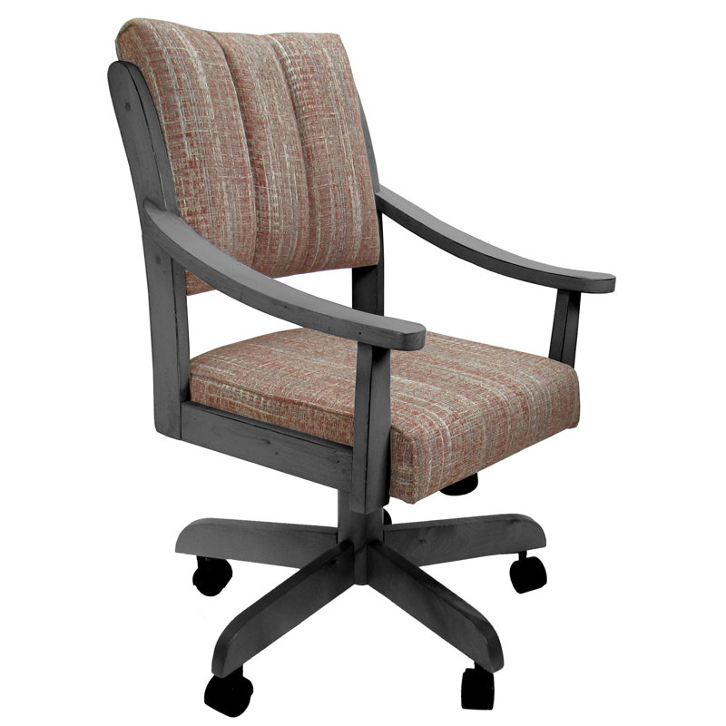 Polyester Dining Caster Chair with Arms