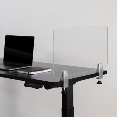 Cadia Clear Acrylic Desk Partition (Installation Hardware Included)
