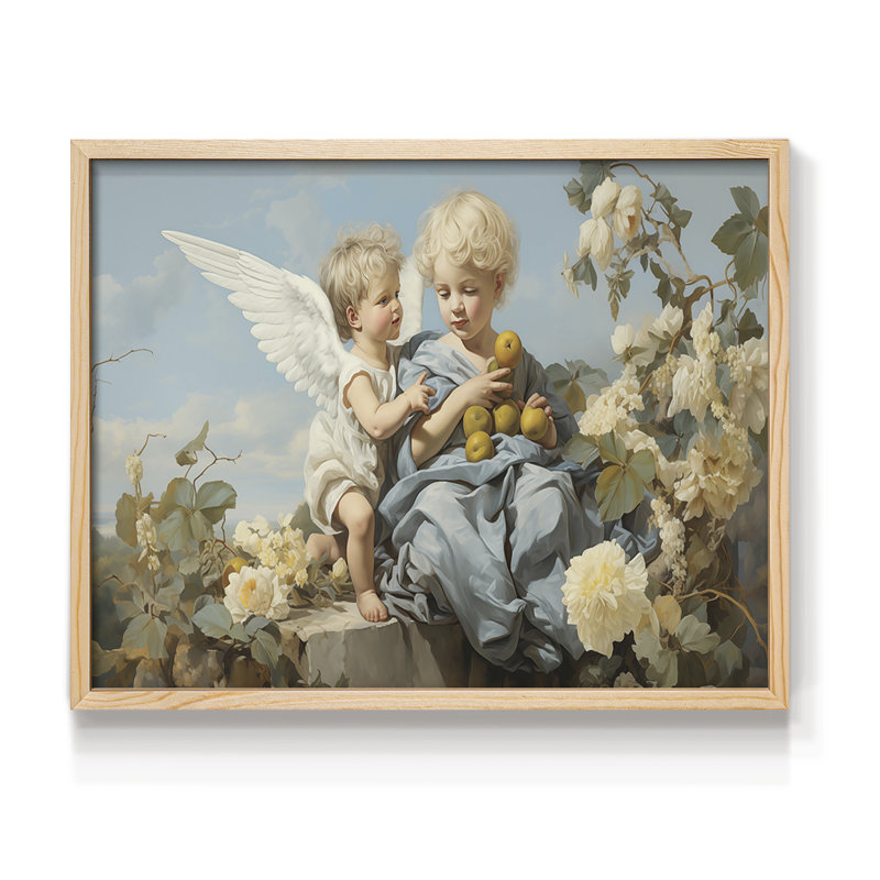Angels From Above-VI - Reproduction encadrée - Restickable, H 8 po x l 10 po, Encadré naturel