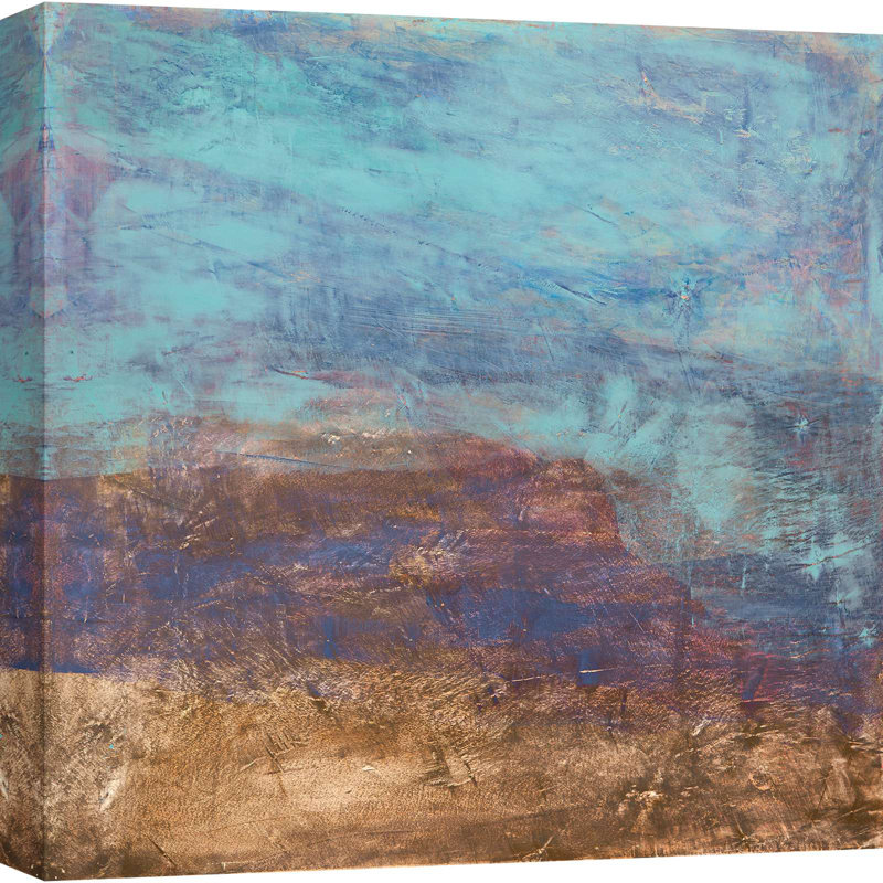 Abstract Painting: Horizon Of Light III - Wrapped Canvas Print, 90cm H x 90cm W