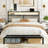 Antioch King Platform Bed with Storage Headboard, LED Light & Charging Station, USB & Type-C Ports, No Box Spring Needed-109575520-93373532