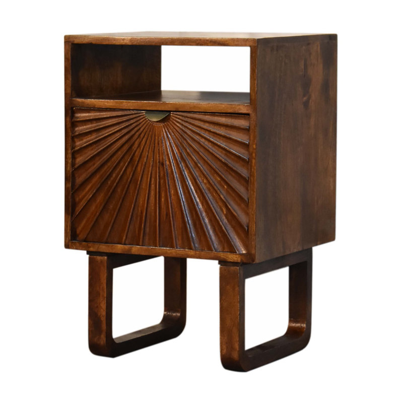 Tichenor 40cm W Solid Wood Bedside Table