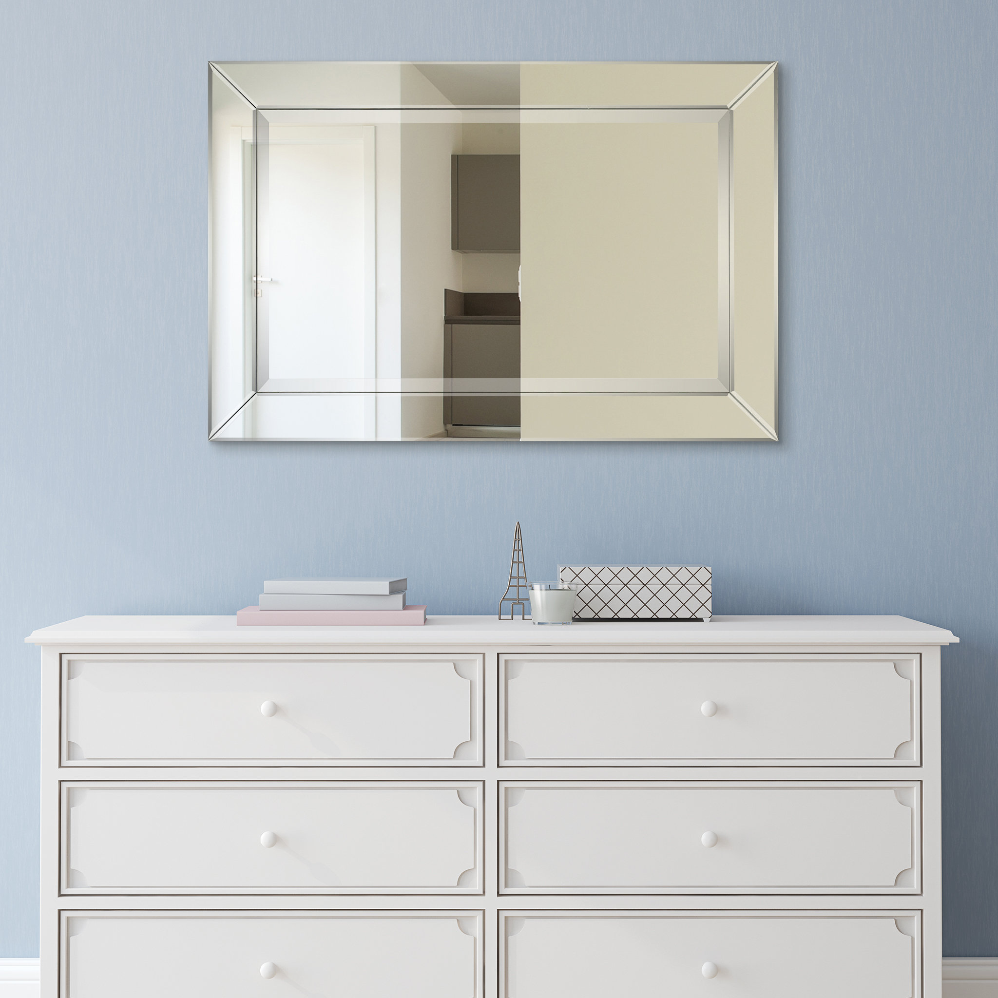 House of Hampton Oren Barrand Modern & Contemporary Beveled Bathroom / Vanity Mirror & Reviews | Wayfair