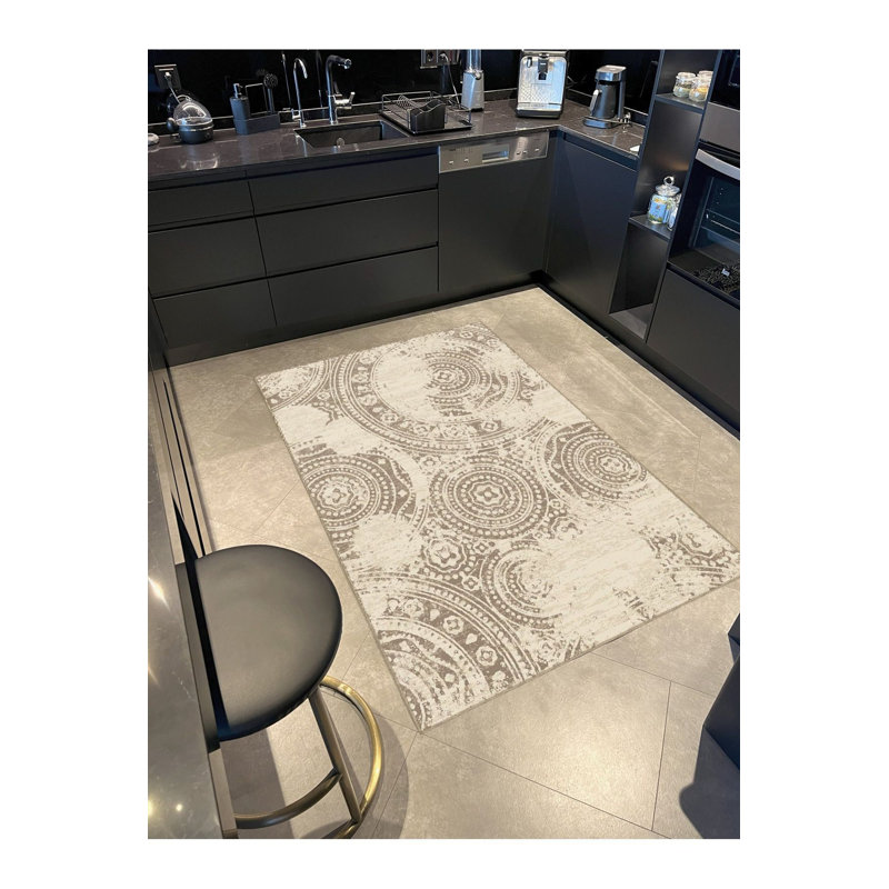 Tapis décoratif lavable à la machine, Carré 4 pi 11 po