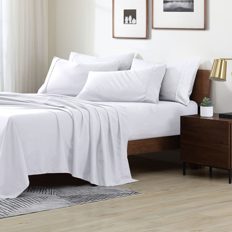Swift Home Ultra-Soft 6-Piece Sheet Set with Extra Pillowcases - Essential 1800 Series Microfiber - Fits Mattress up to 14" Tall - Peach Fuzz, Durable, Easy Care