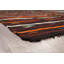 Tapis noir/orange en laine fait main kilim Anndrea