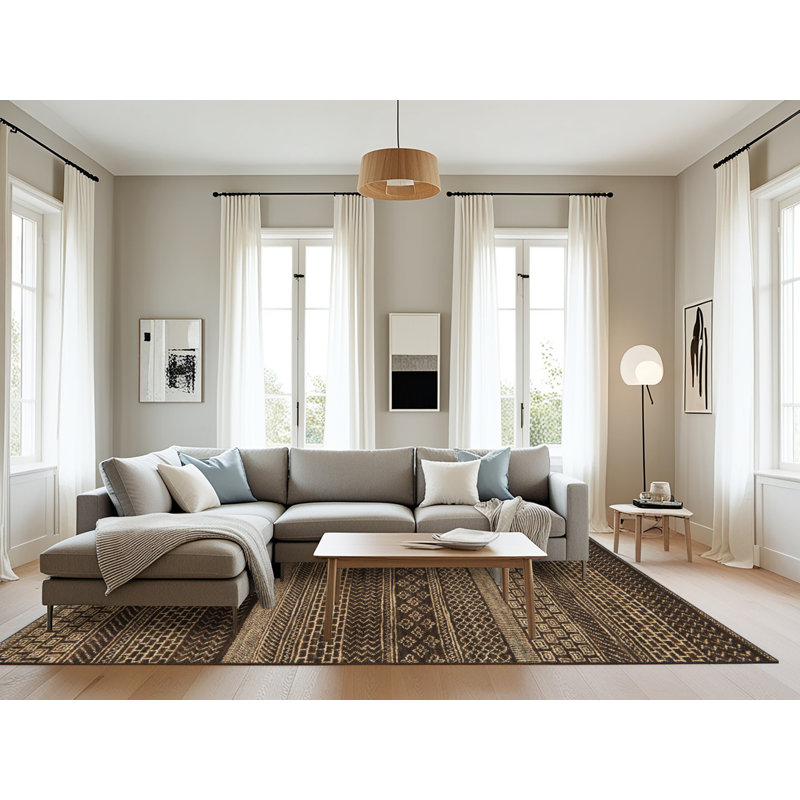 Tapis abstrait moderne 5507, Rectangle 8 pi x 12 pi