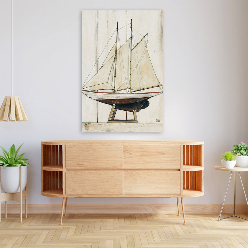 Goélette traditionnelle et nautique I, H 48 po x l 32 po