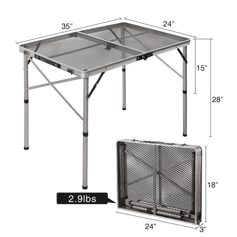 Table de camping Kaymari, Argent