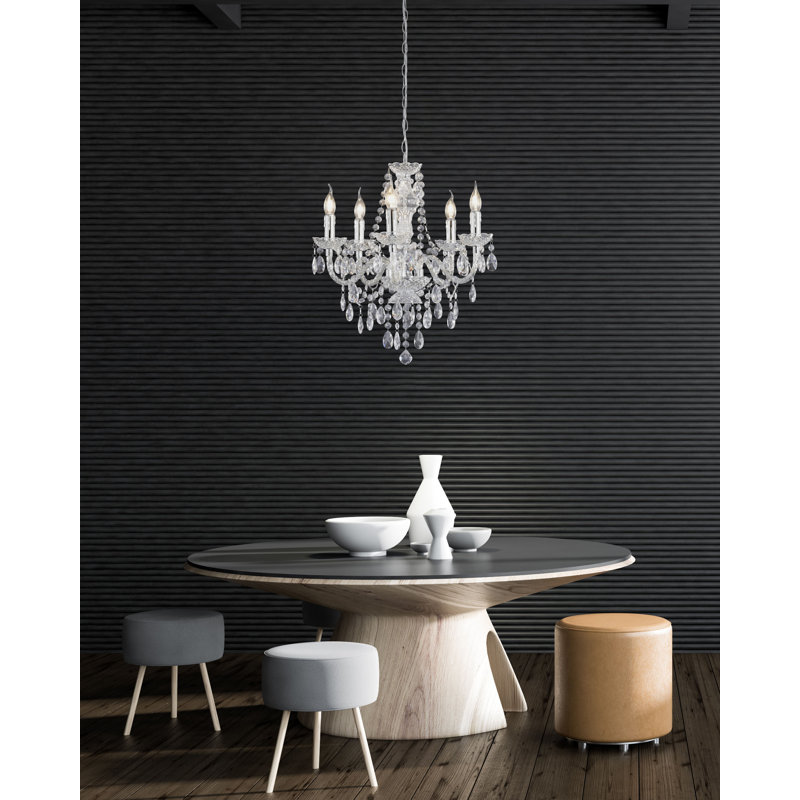5 - Light Chandelier, Transparent and clear