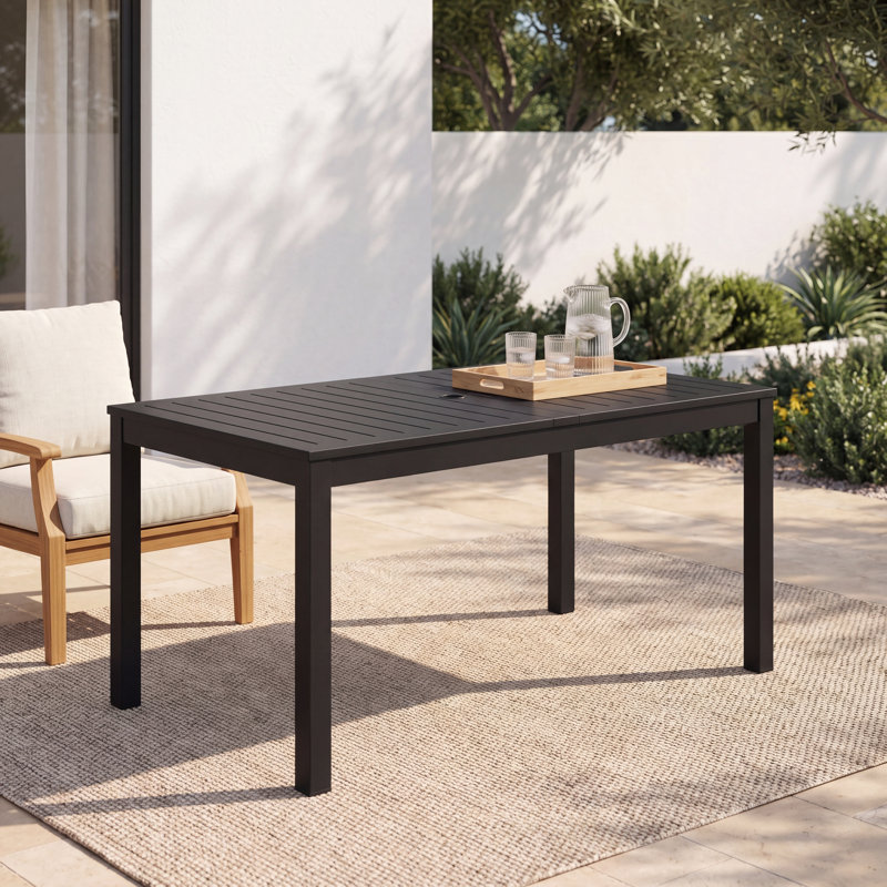 Dwyer Aluminum Extendable Rectangular Outdoor Dining Table