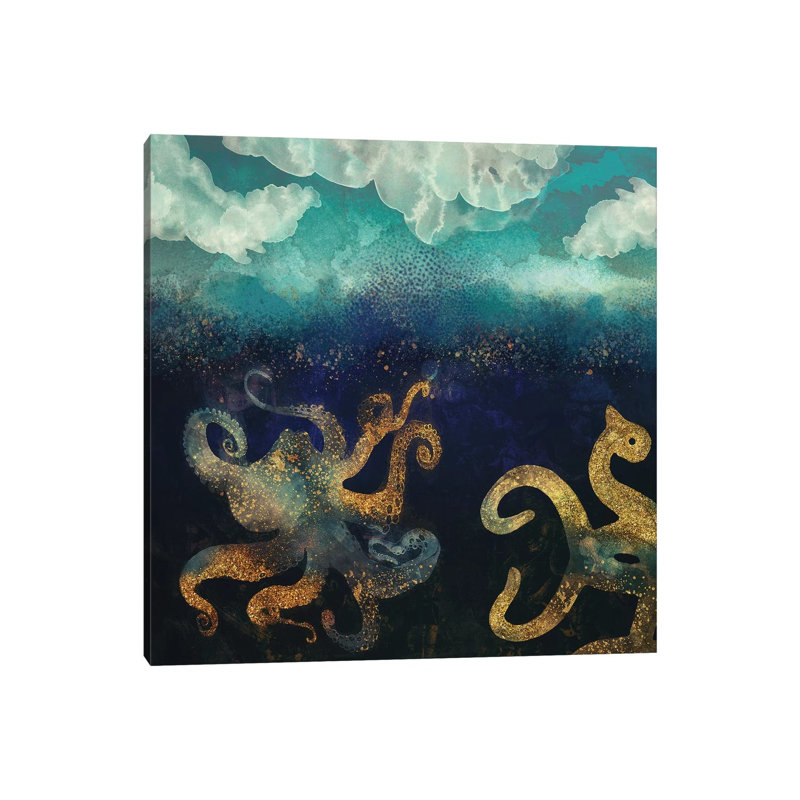Underwater Dream II by SpaceFrog Designs - Wrapped Canvas Painting, 93.98 cm H x 93.98 cm W x 3.175 cm D