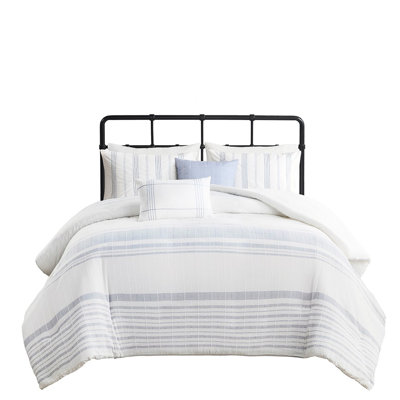 5 Piece Duvet For King/ King - Cotton, Overlap Closure Shams Cotton Bedding 100% Steam