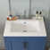 24" White Rectangular Bathroom Single Vanity Top Sink with Three Faucet Holes and Overflow(Top Only)