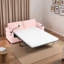 Canapé-lit convertible avec matelas double, 2 ports USB, 2 porte-gobelets, 2 poches latérales et 1 support pour téléphone