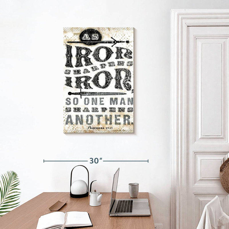 As Iron Sharpens Iron, 30" H x 20" W