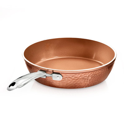 Gotham Steel Hammered Copper 12'' Nonstick Fry Pan with Stay Cool Handle