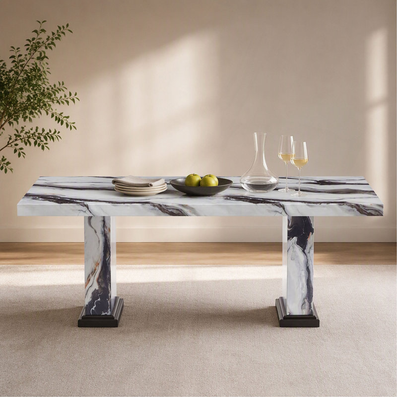 Faux Marble Dining Table