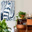 Indigo Zebra II - impression sur toile tendue-1993343384