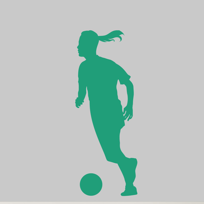 Adhésif mural soccer, Bleu sarcelle