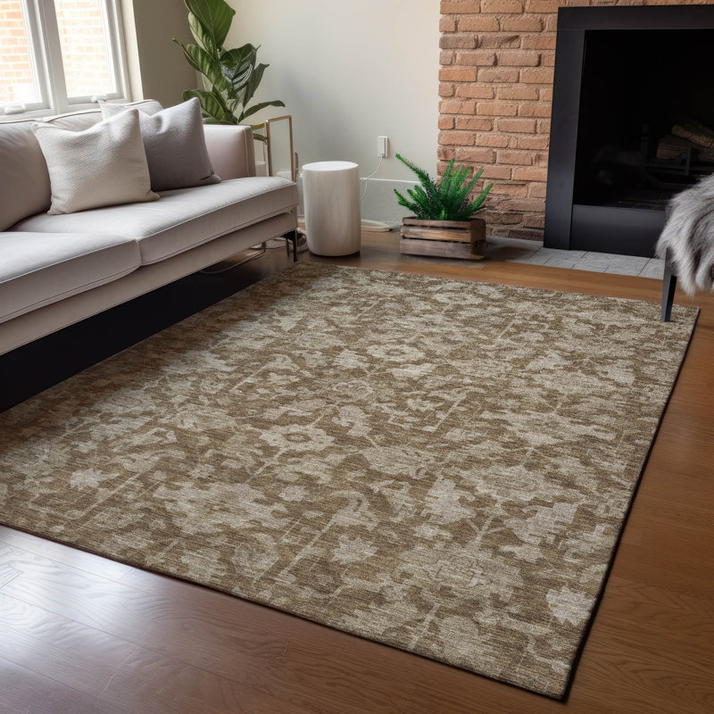 Machine Washable Indoor/Outdoor Earleville ACN2358 Traditional Rug, Rectangle 5' x 7'6"