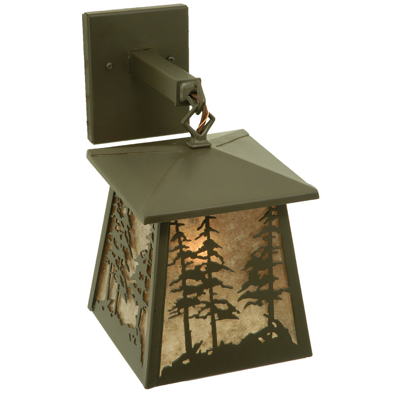 Rustic Lodge 1 - Light Outdoor Wall Lantern, Timeless Bronze