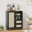Buffet en rotin avec tablette réglable-1550627387