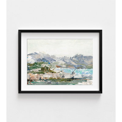 Winter Cove I By Ethan Harper, Framed Ethan Harper Art, Snowy Alcide Print, Winter Scenery Painting Print, Snowy Wall Art, Framed Wall Art