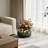 21 in. Large Matte Black(Upgraded Interior) Concrete Round Planter / Pot Ribbed Design Planter Bowl with Drainage Hole-617532054-617532058