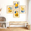 "Décoration murale abstraite bleue et jaune", 4 pièces-101520227-101520229