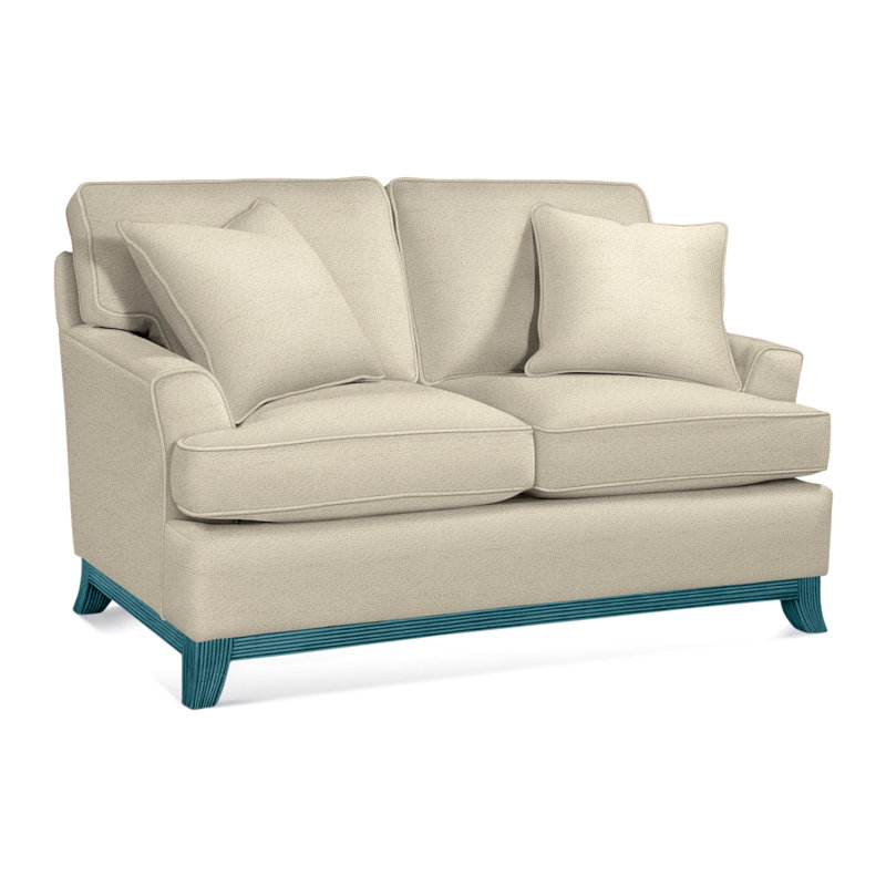 Oaks Way Loveseat, Bisque Finish, Ivory Crypton Performance; 0886-91
