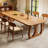 Burlywood Rectangular Solid Wood Dining Table-217827182