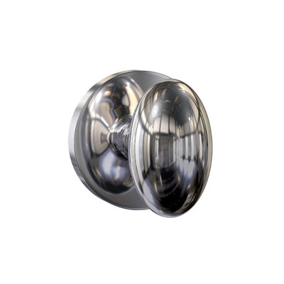 Bravura 905-6 Oxford Passage Knob on Round Contemporary Rose in Bright Chrome