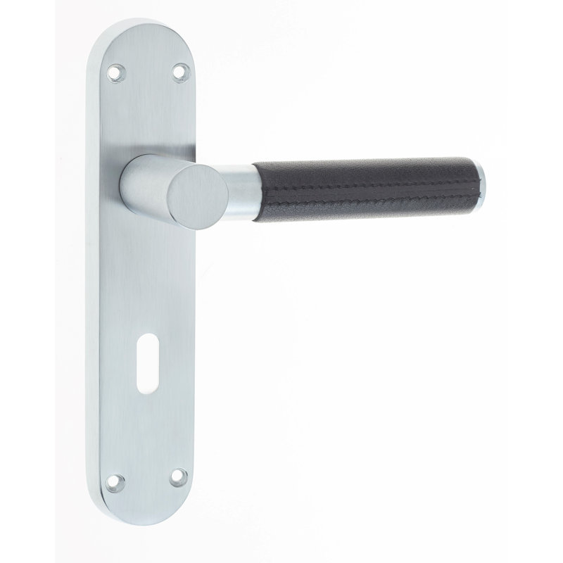 Ascot Interior Mortise Door Handle, Satin Chrome