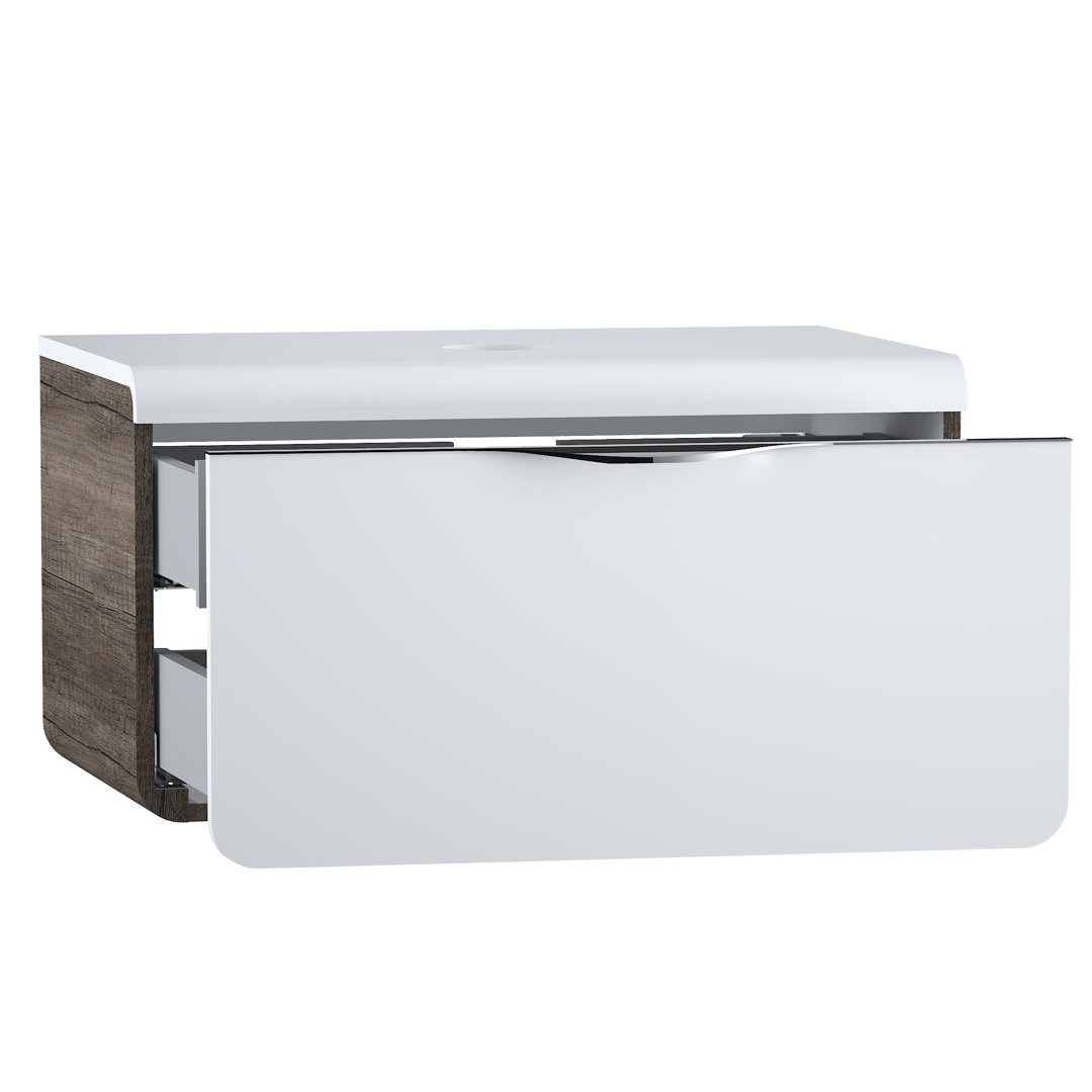 76cm Wall Mounted Vanity Unit Base