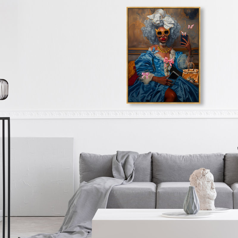 French Empress Issa Canvas People Print by Oliver Gal, 37"H x 31"W, Gold Frame