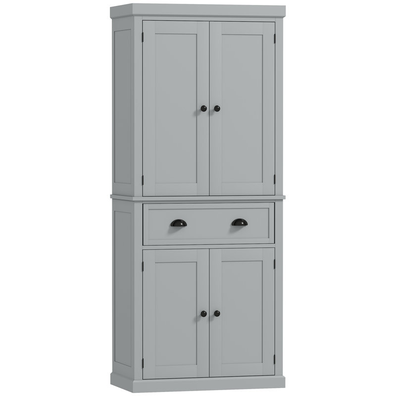 Freestanding Food Pantry Cabinet Kitchen Cabinet, Gray