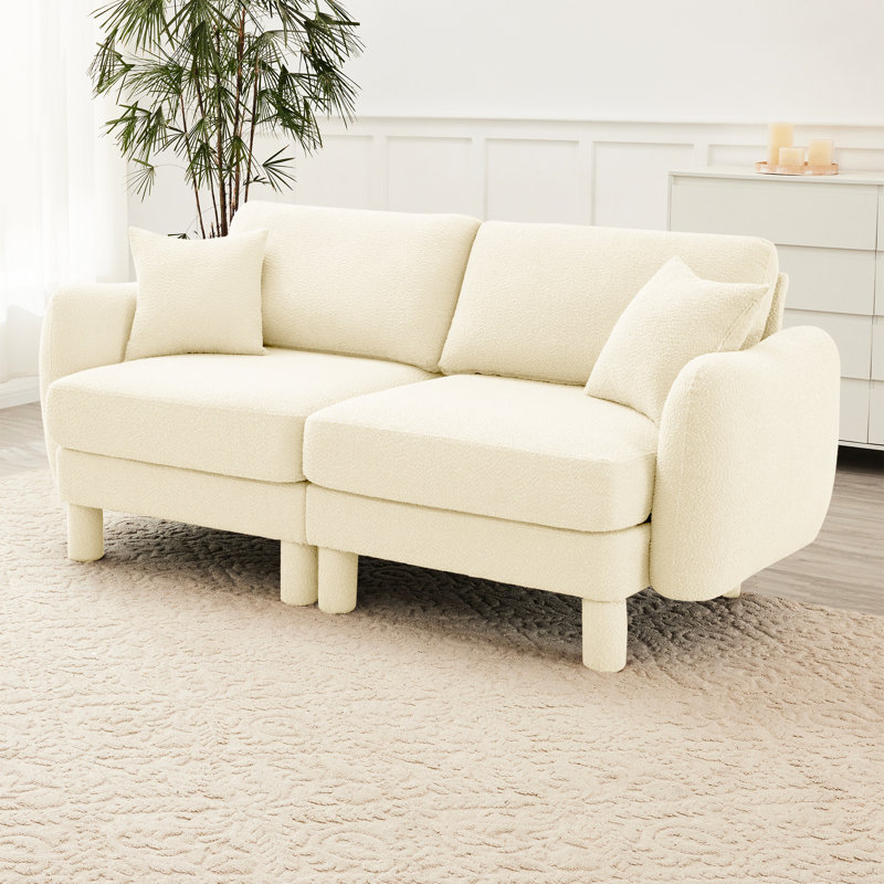 Beige moderne 2 avec structure et coin salon confortable pour des coussins moelleux à ressorts