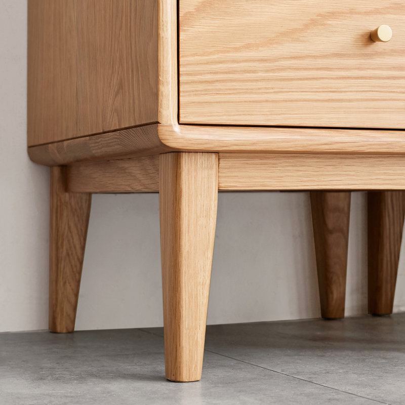 Armoire en chêne massif pour le rangement du salon - avec porte en verre rétro, 2 tablettes, 1 tiroir et poignée en laiton. , Meuble télé multifonctionnel, porte d'entrée robuste et multifonctionnelle, entrée, cuisine,