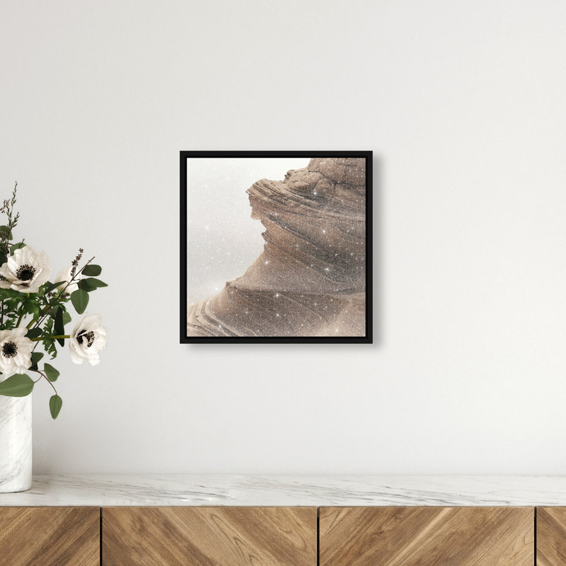 Stoic Sandstone I Print by Oliver Gal, 13"H x 13"W, Black Floater Frame