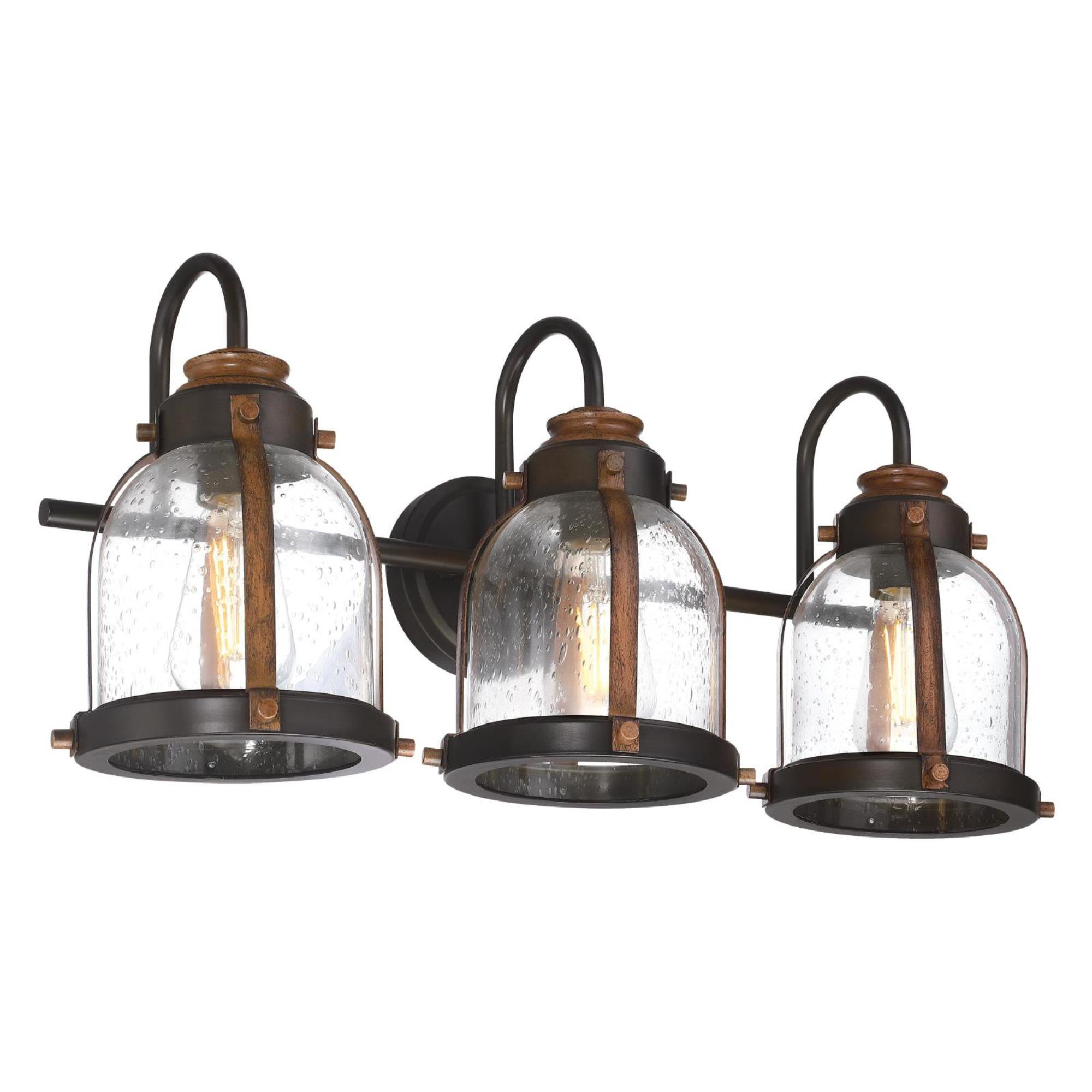 Longshore Tides Gzifa 3 - Light Dimmable Oil Rubbed Bronze & Barnwood ...